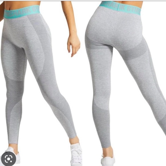 Gymshark Gray and Teal Leggings - Picture 7 of 7